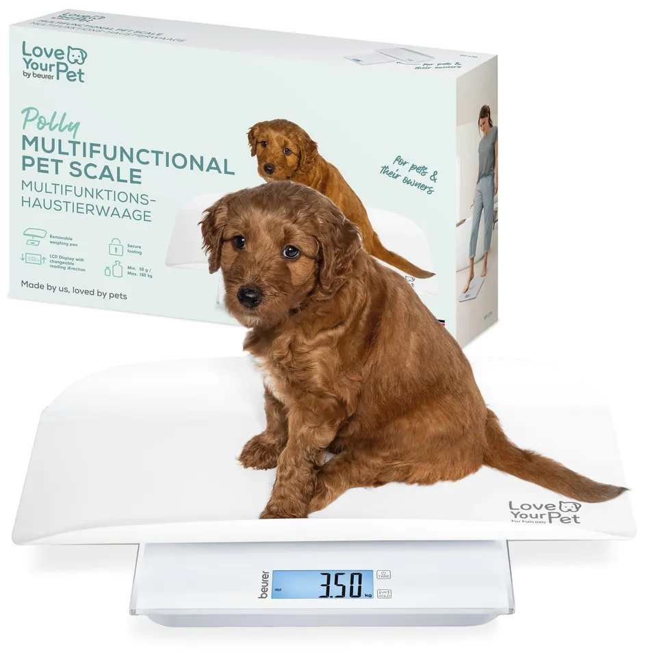 beurer-love-your-pet-tierwaage-polly-personen-haustierwaage-100g-180kg image 1
