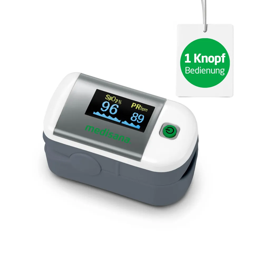 medisana-pm-100-pulsoximeter-oled-one-touch-sauerstoffs-ttigung-puls-6-anzeigemo image 1