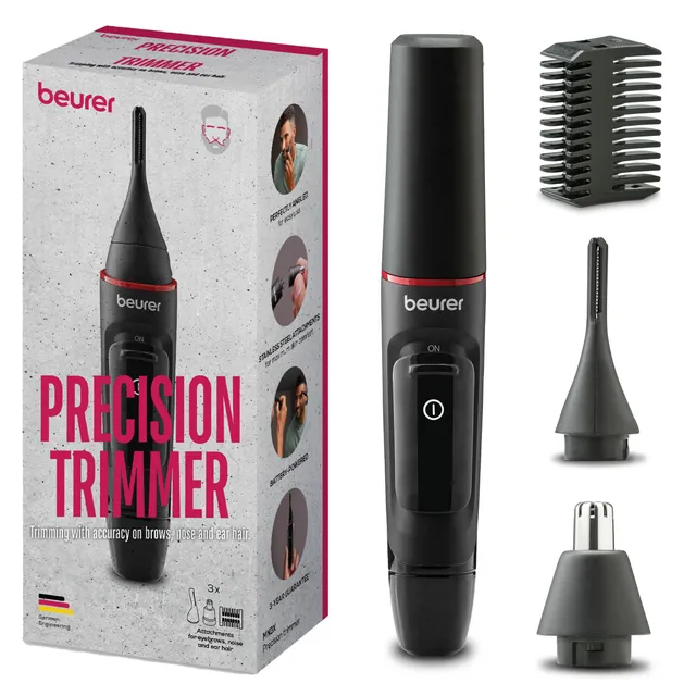 beurer-mn3x-pr-zisionstrimmer-3-in-1-nasen-ohren-und-augenbrauentrimmer-spritzwa image 1