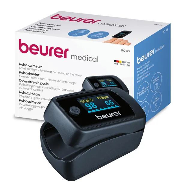 beurer-po-45-pulsoximeter-farbdisplay-spo2-puls-perfusionsindex-mit-7-anzeigefor image 1
