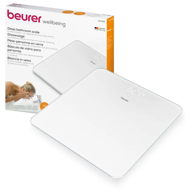 beurer-gs-225-digitale-personenwaage-aus-sicherheitsglas-mit-magic-display-wei-b image 1