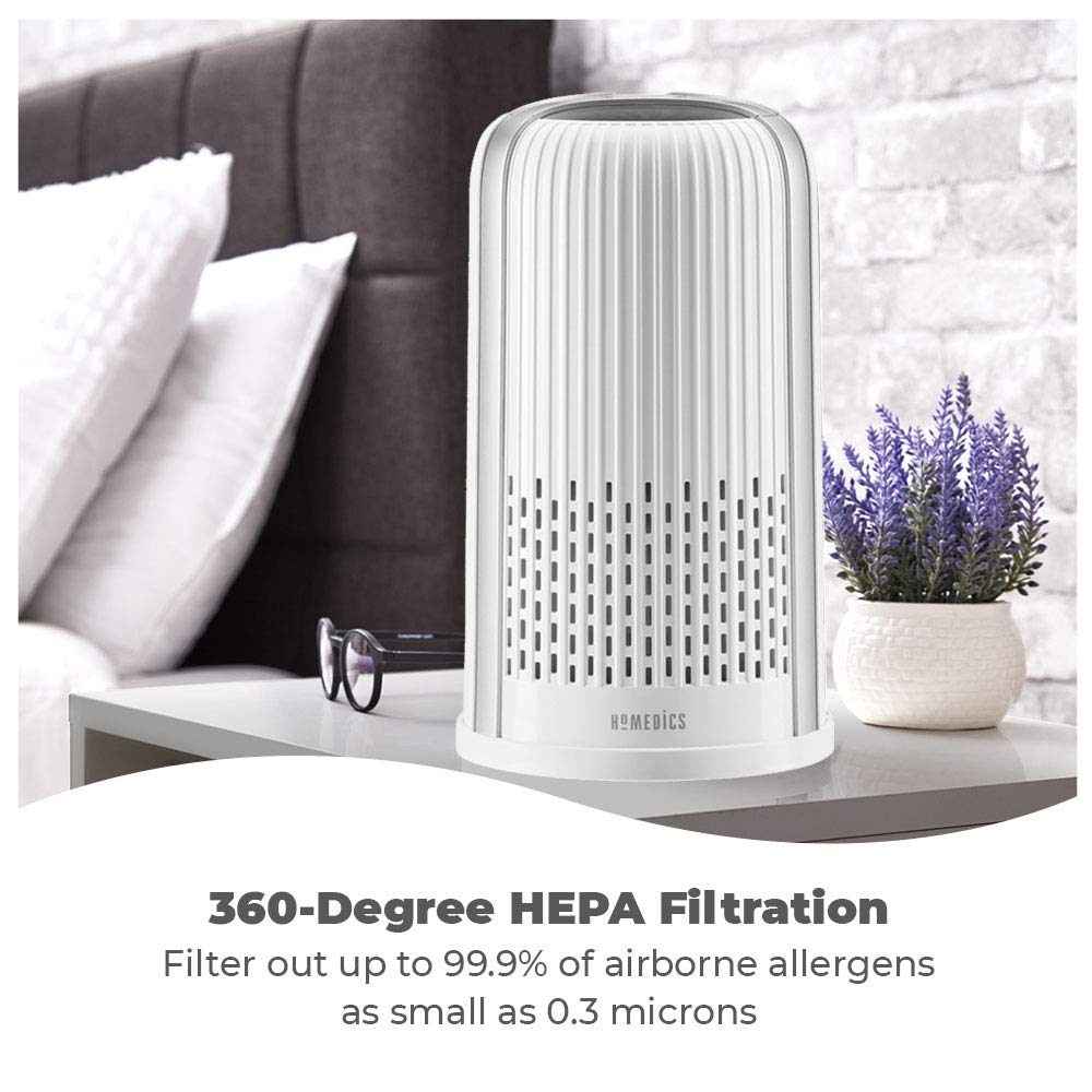 homedics-totalclean-4-in-1-tower-luftreiniger-mit-360-grad-hepa-filter-ionisator image 2