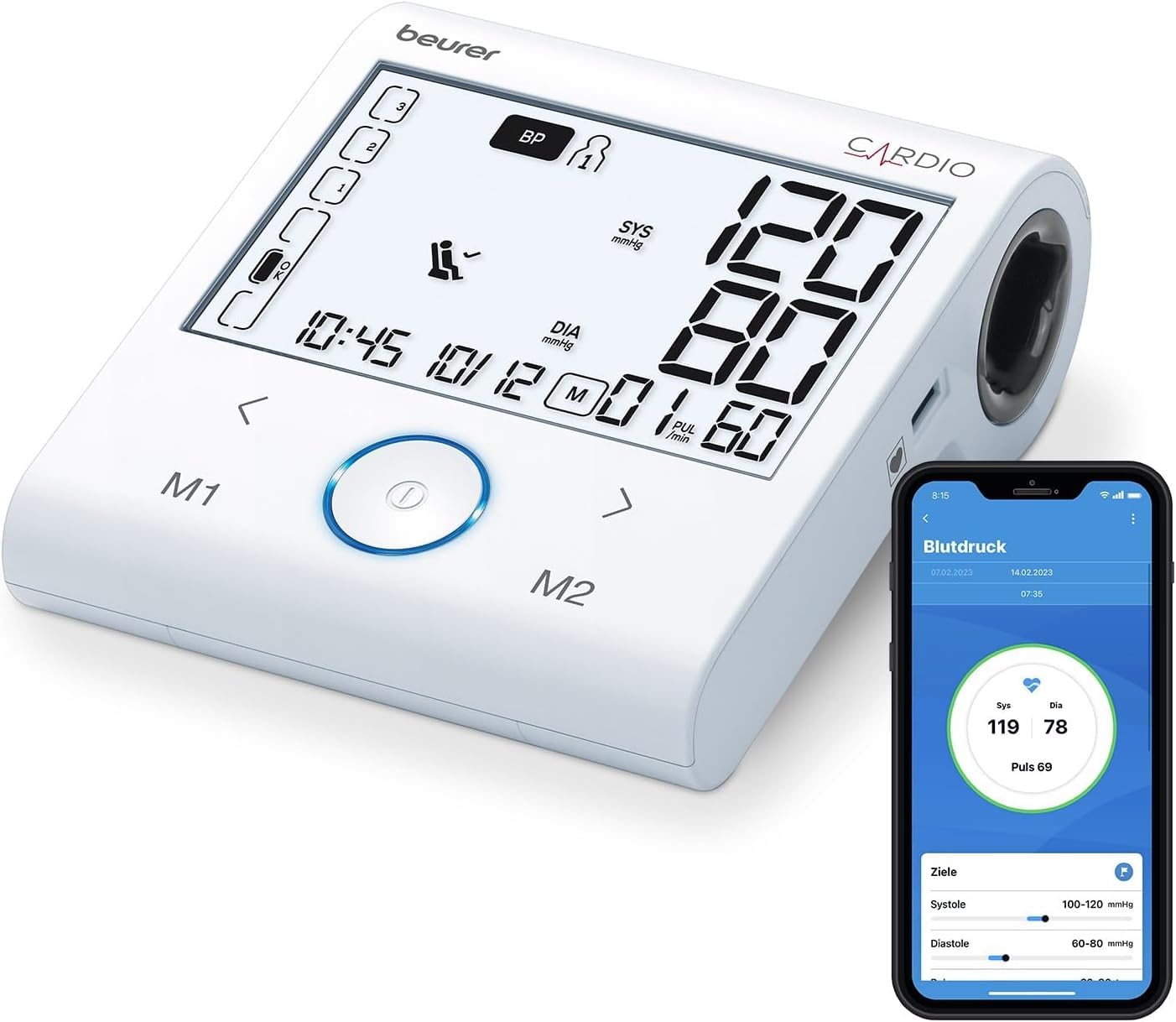 beurer-bm-96-cardio-blutdruckmessger-t-mit-ekg-funktion-und-afib-erkennung image 1