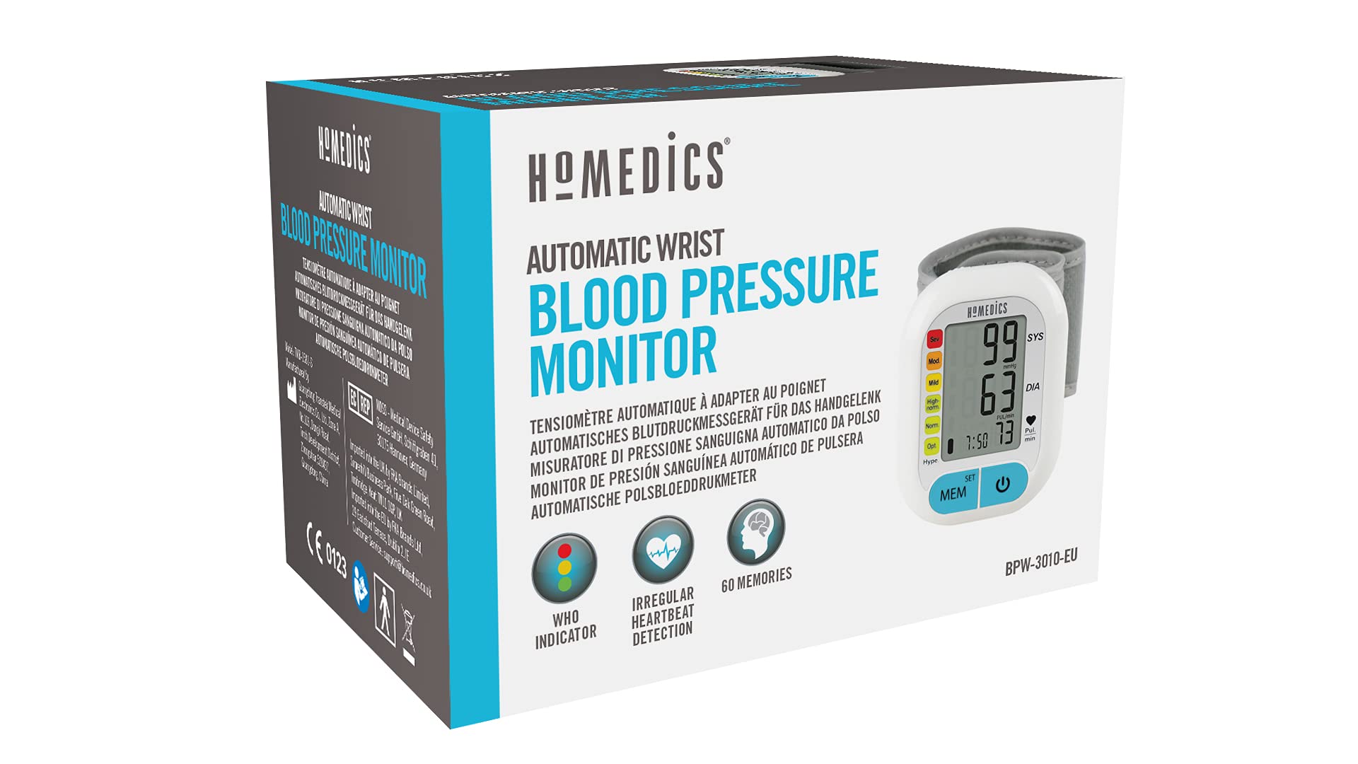 homedics-handgelenk-blutdruckmessger-t-mit-bluetooth-digitales-oberarm-blutdruck image 3