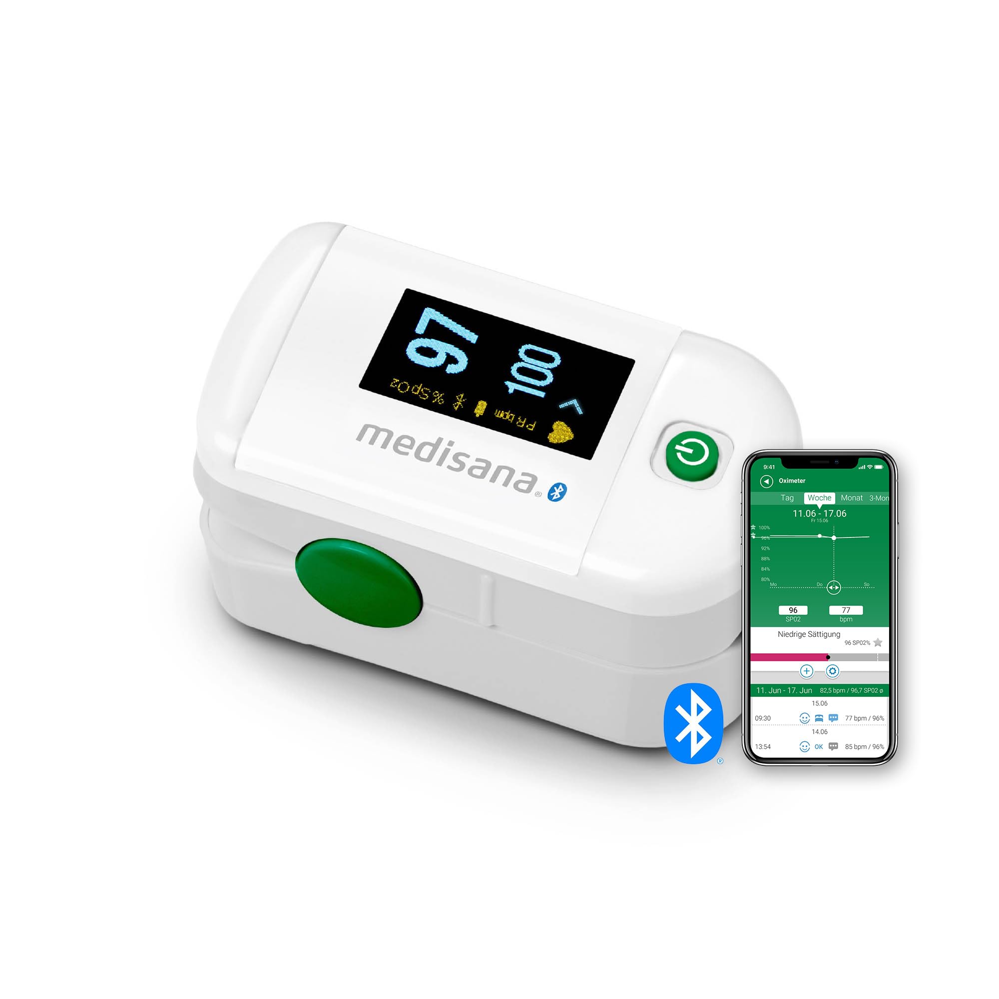 medisana-pm-100-pulsoximeter-oled-one-touch-sauerstoffs-ttigung-puls-6-anzeigemo image 7