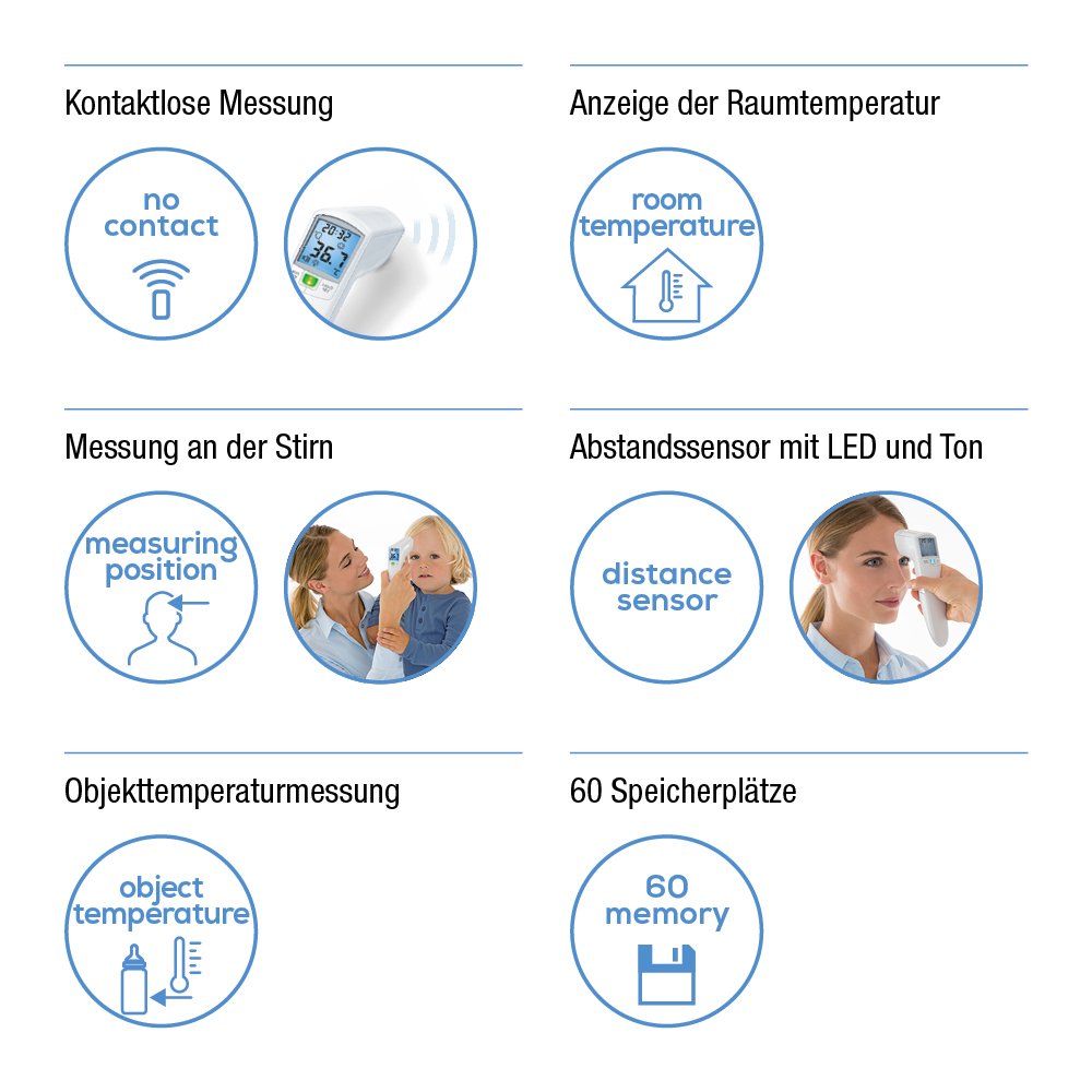 beurer-ft-100-kontaktloses-fieberthermometer-mit-infrarot-messtechnik image 2