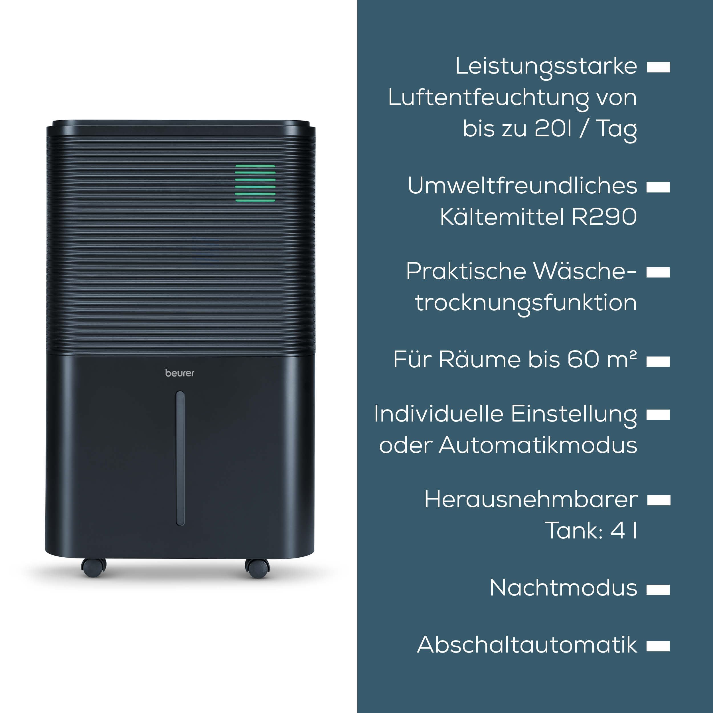 beurer-le-250-luftentfeuchter-20l-24h-elektrischer-raumentfeuchter-mit-automatik image 7