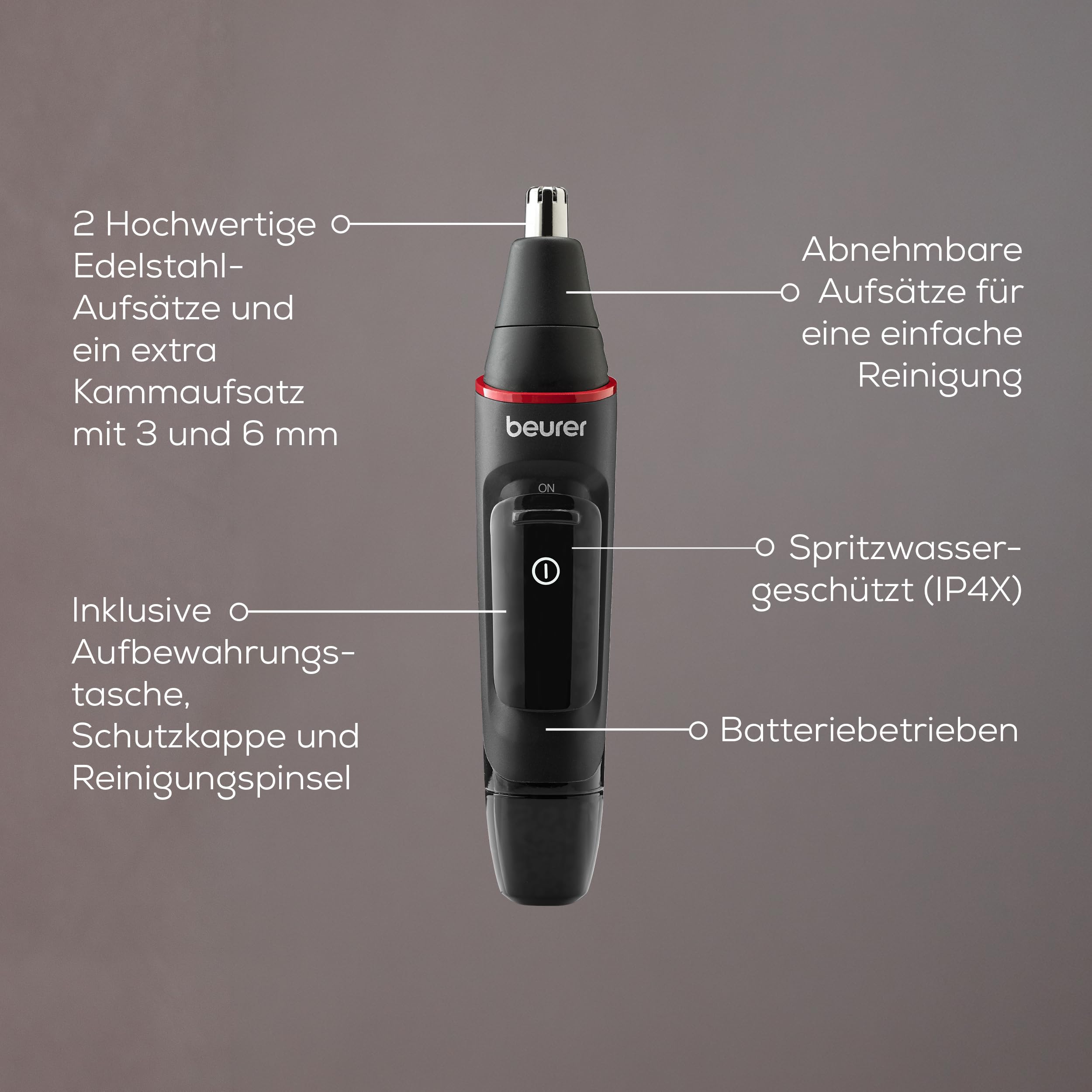 beurer-mn3x-pr-zisionstrimmer-3-in-1-nasen-ohren-und-augenbrauentrimmer-spritzwa image 5