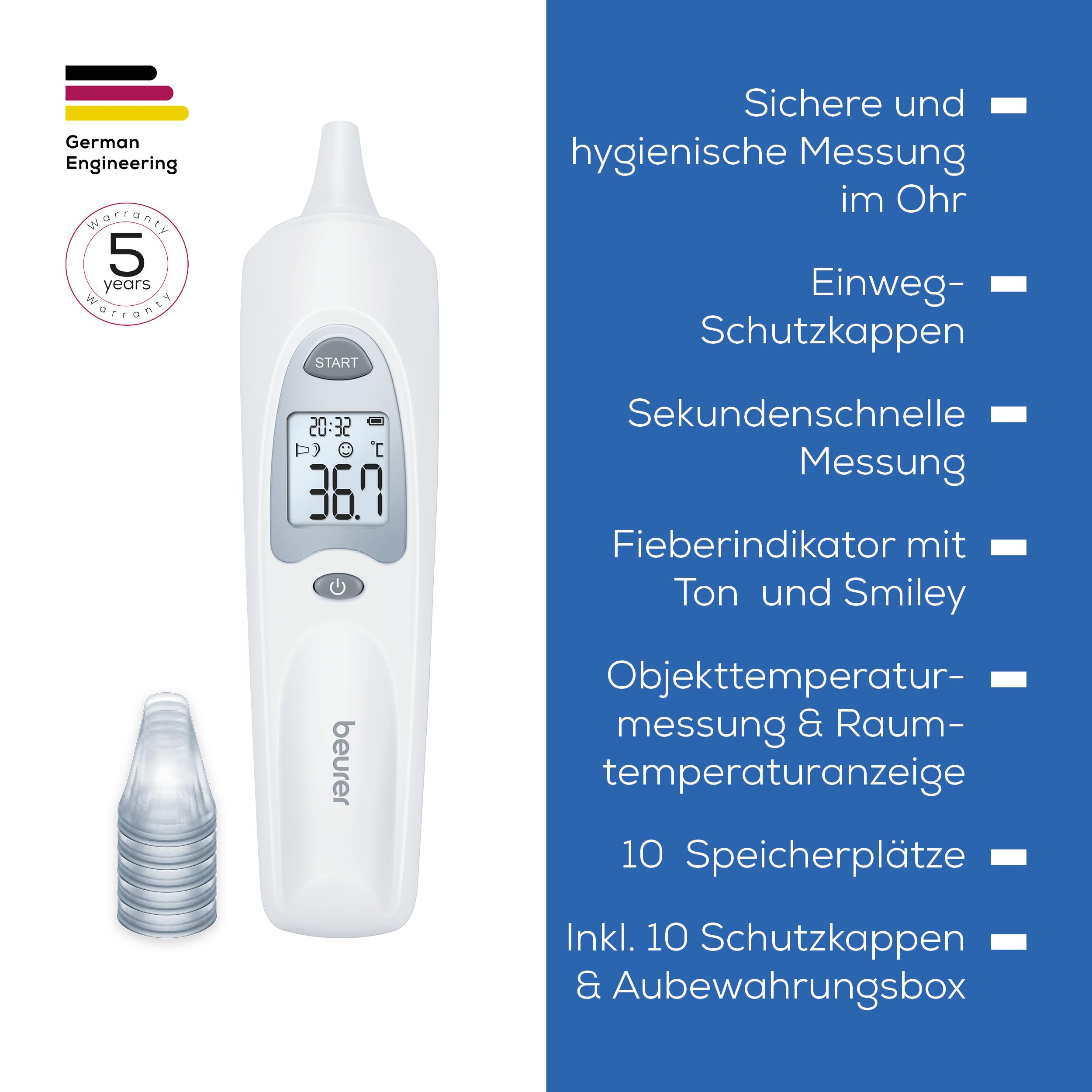 beurer-ft-58-ohrthermometer-mit-infrarot-messtechnik-und-fieberindikator-inkl-10 image 8