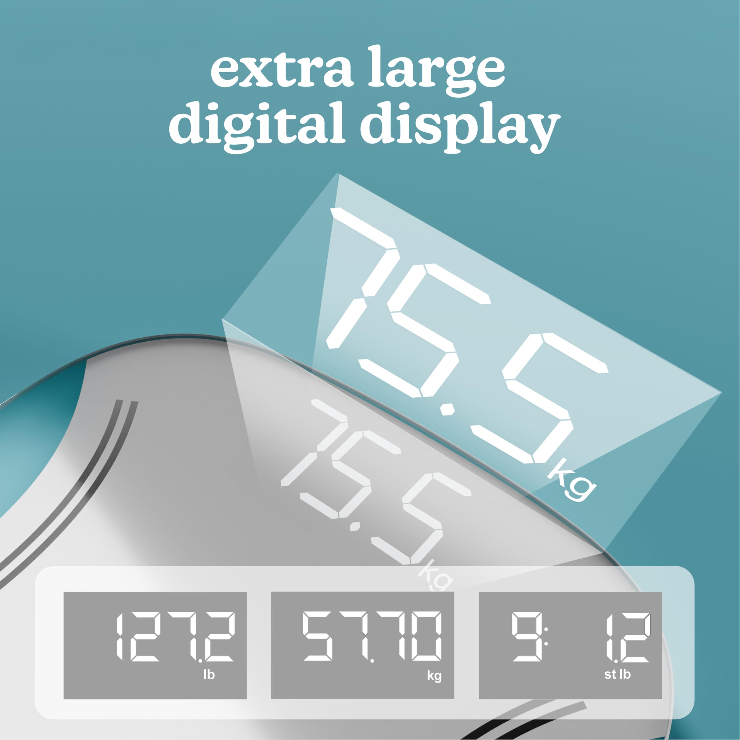 homedics-essentials-xl-display-digitale-personenwaage-mit-extra-gro-em-led-displ image 2