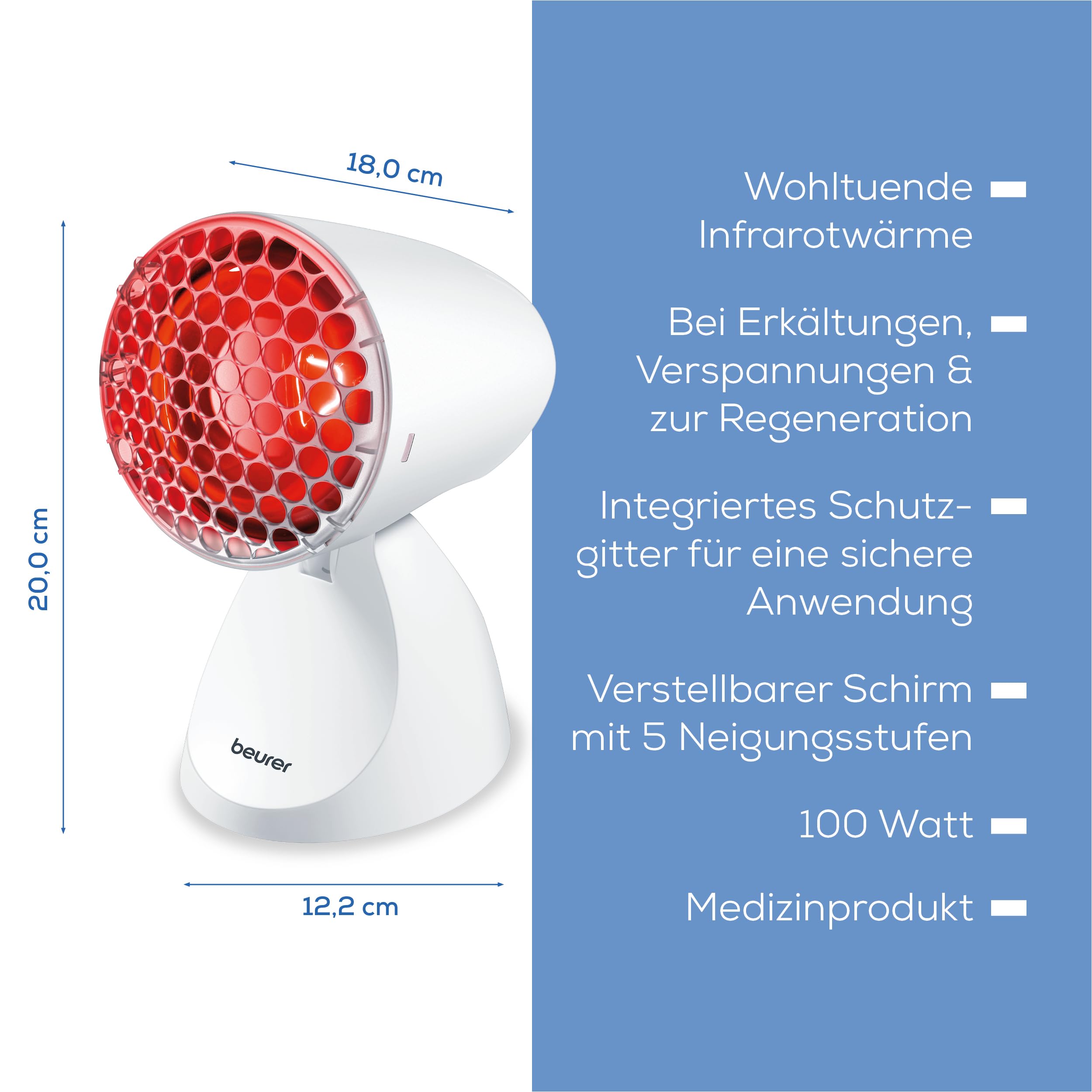 beurer-il-11-infrarotlampe-mit-schutzgitter-und-schutzbrille-100-watt image 6