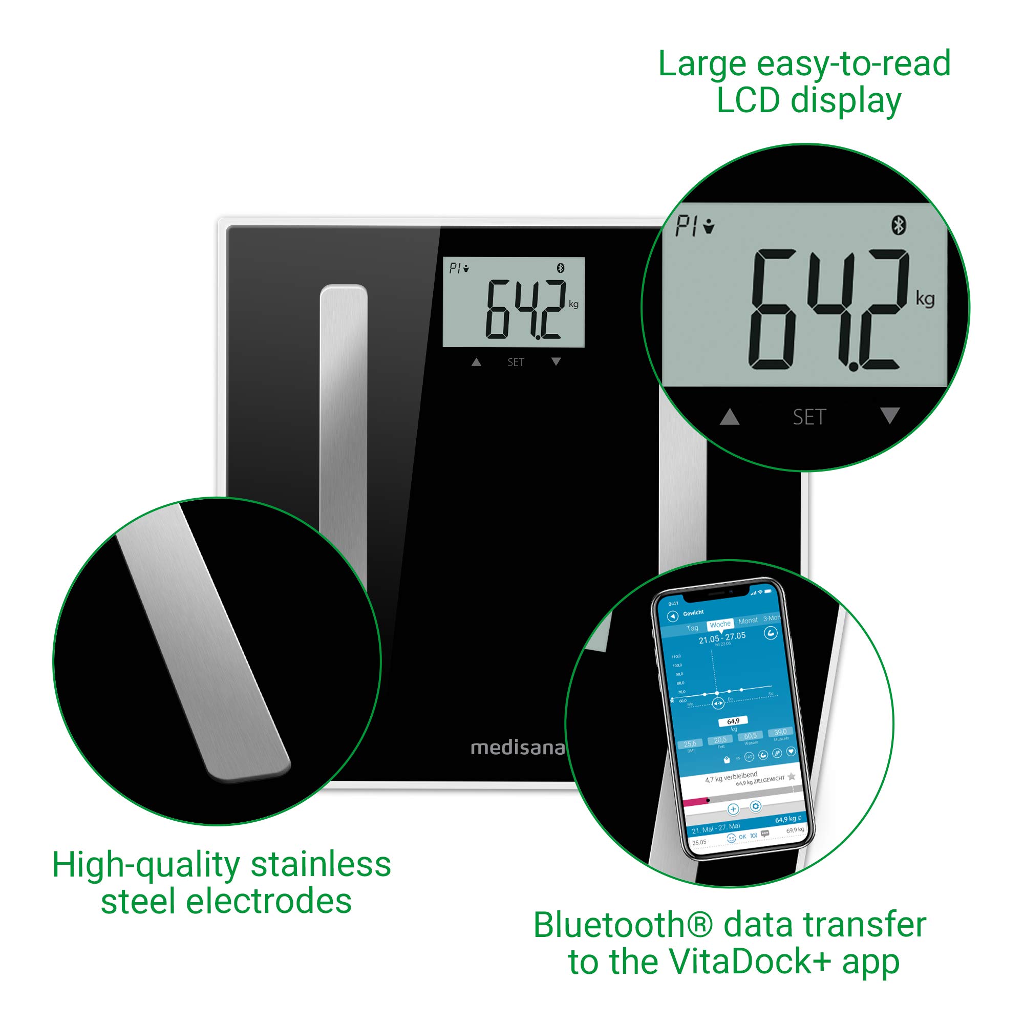 medisana-bs-a45-connect-digitale-k-rperanalysewaage-180-kg-bluetooth-app-8-nutze image 5