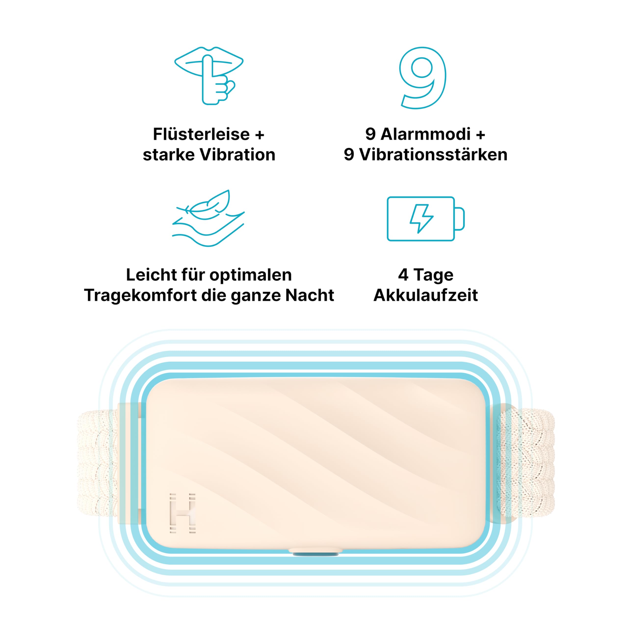 homedics-wakeband-vibrationsalarm-armband-leiser-wecker-mit-9-modi-schlummerfunk image 2