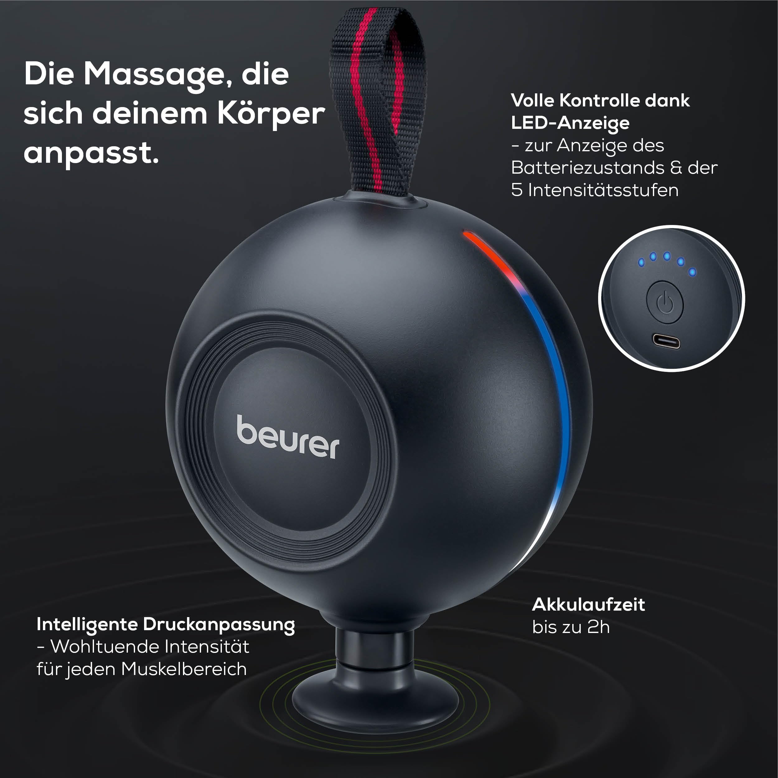 beurer-mg-101-sensorboost-massagepistole-mit-drucksensor-und-5-aufs-tzen image 3