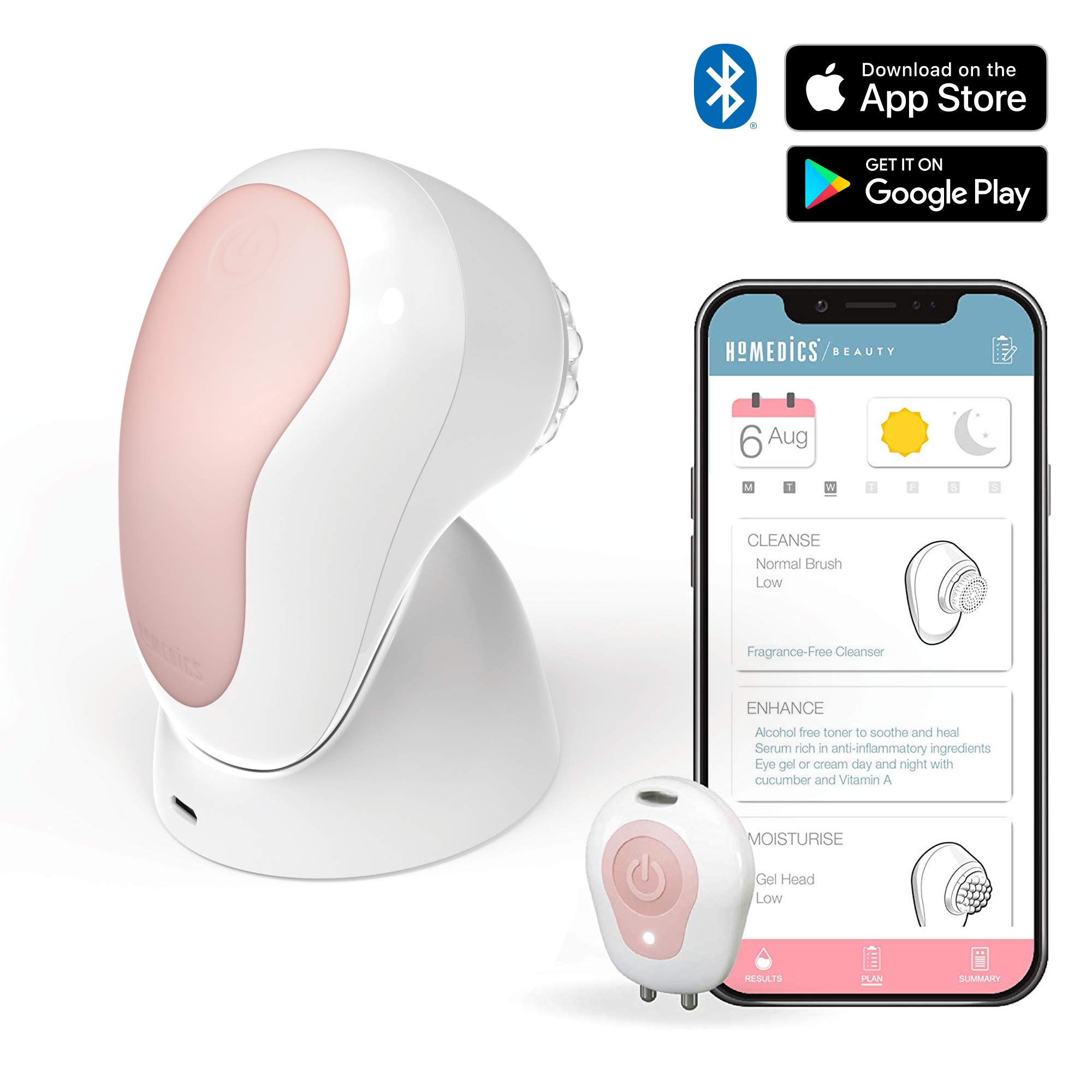 homedics-gesichtsreinigungsb-rste-mit-3d-pulsation-und-skin-analyser-app-multi-s image 2