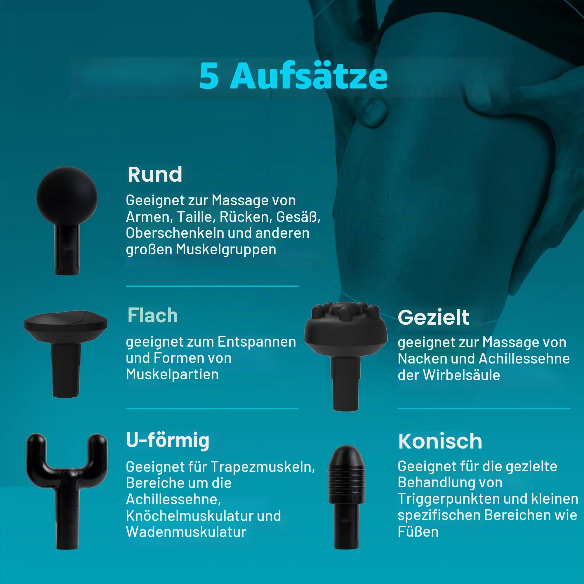 homedics-mini-massage-gun-tragbare-physio-massagepistole-mit-5-aufs-tzen-und-3-g image 5
