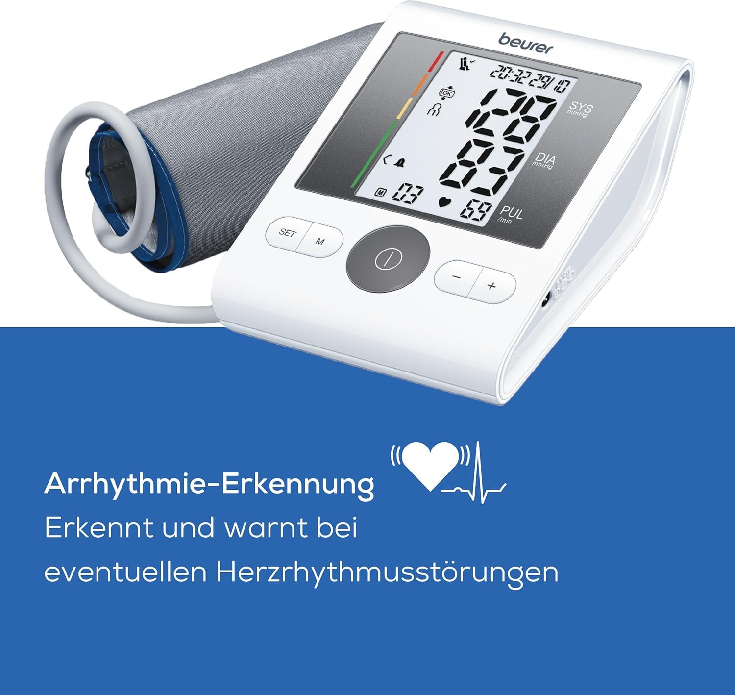 beurer-bm-28-oberarm-blutdruckmessger-t-mit-arrhythmie-erkennung-und-farbigem-ri image 3