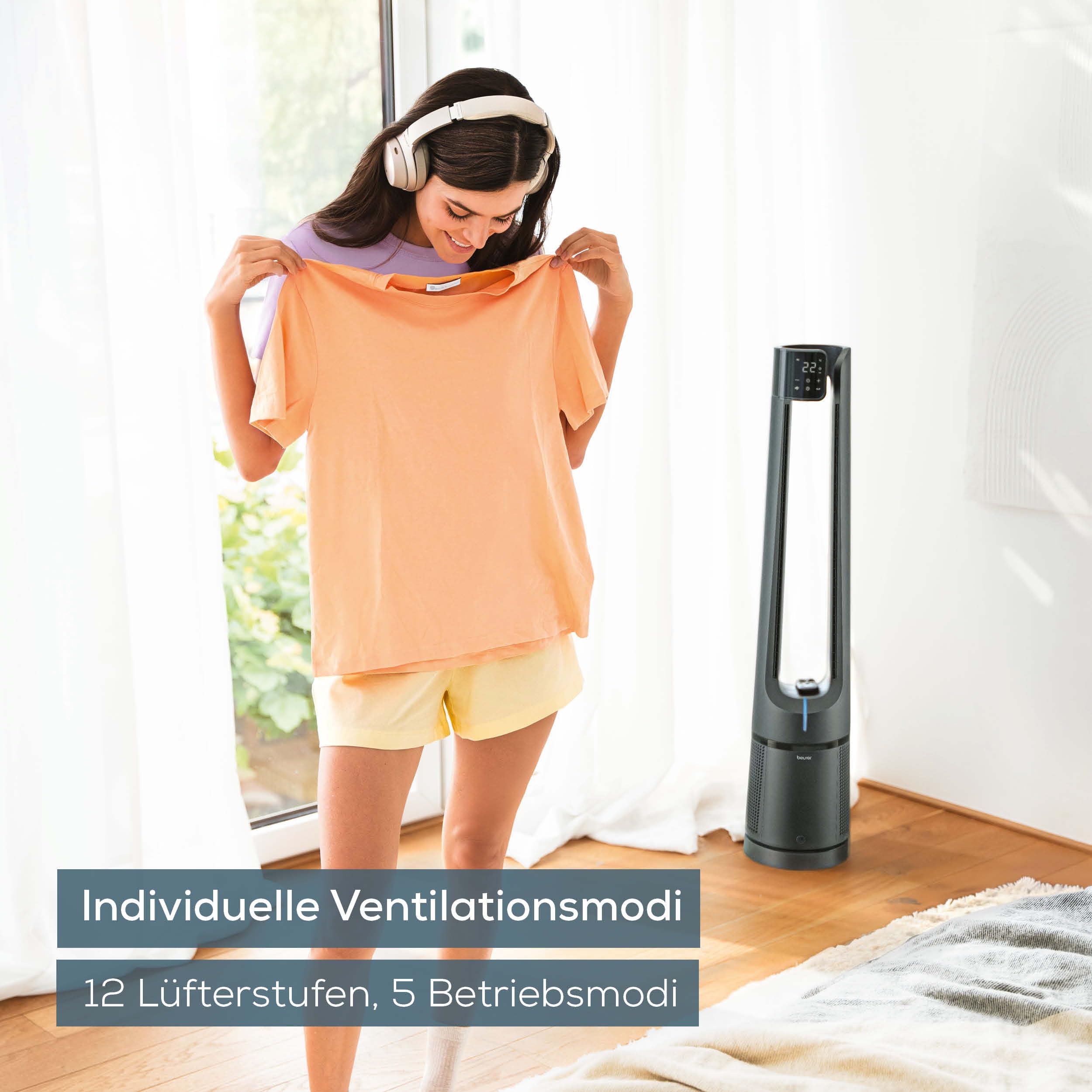 beurer-lv-500-pureflow-2-in-1-ventilator-luftreiniger-rotorlos-hepa-h13-130-oszi image 5