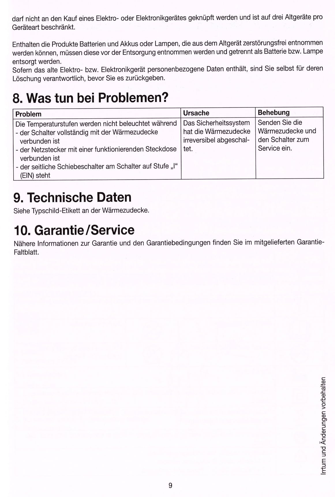 Leider zu heiß auf Stufe 1