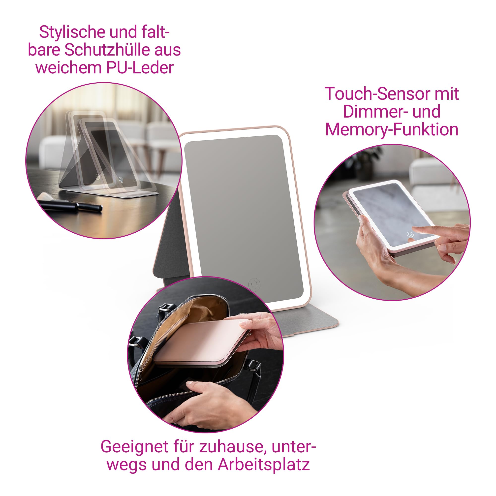 medisana-cm-400-kosmetikspiegel-mit-led-licht-und-akku-faltbar-und-tragbar image 4