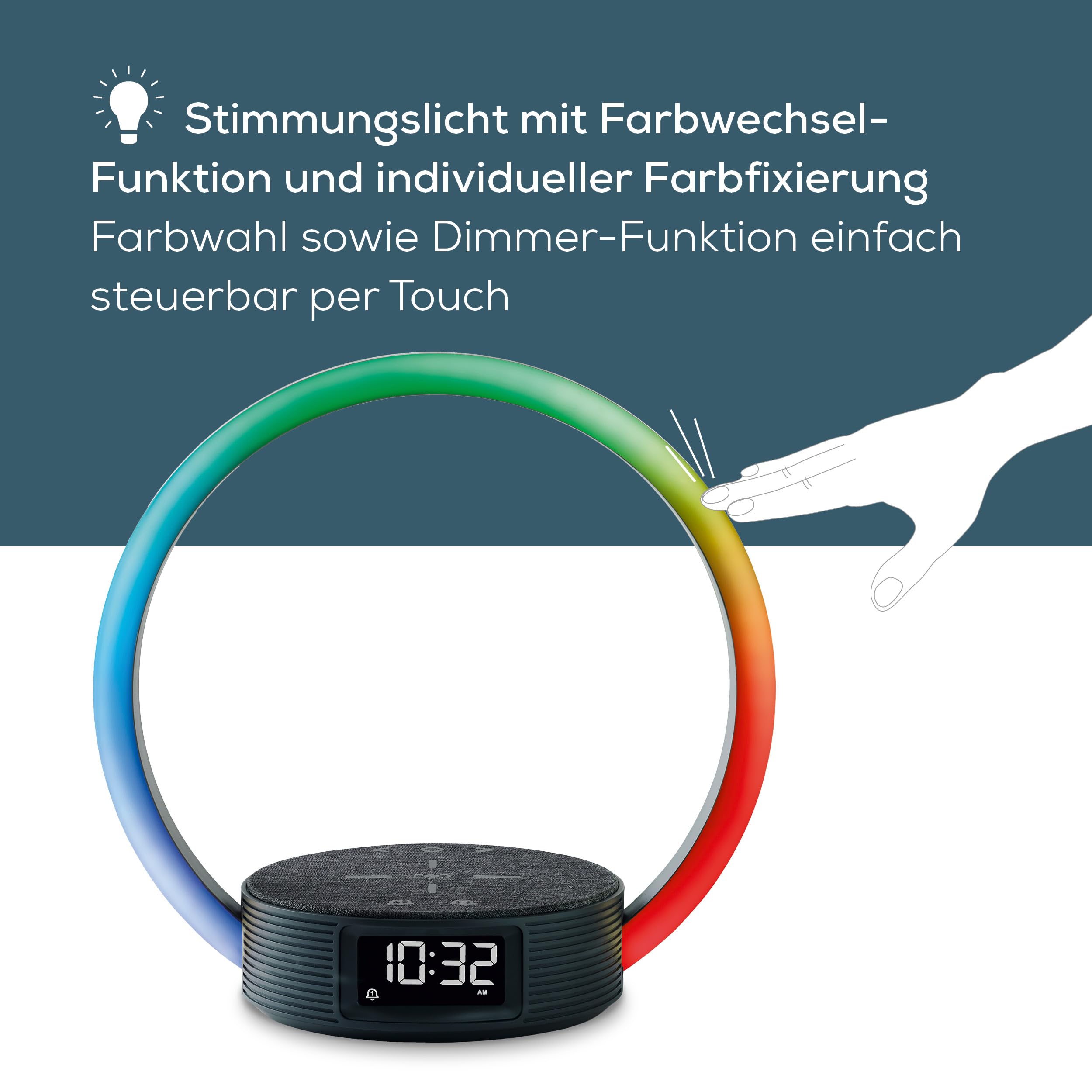 beurer-wl-65-wake-up-charge-lichtwecker-mit-smartphone-ladestation-sonnenaufgang image 3