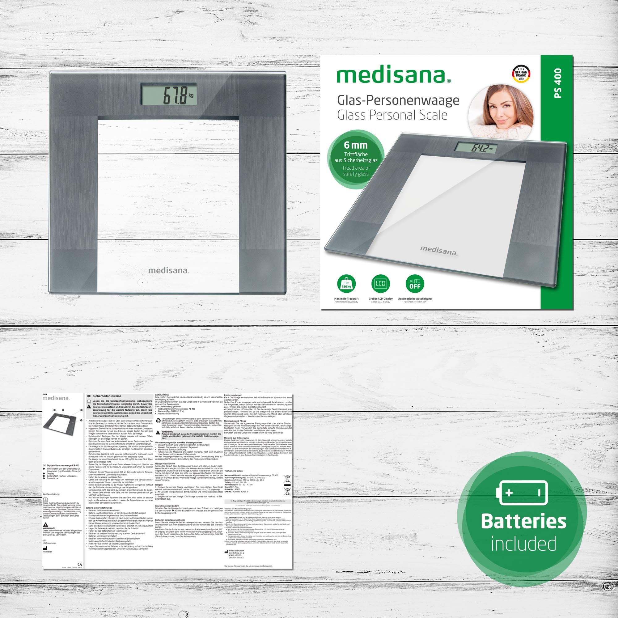 medisana-ps-400-personenwaage-digitale-badezimmerwaage-mit-step-on-funktion-hoch image 6