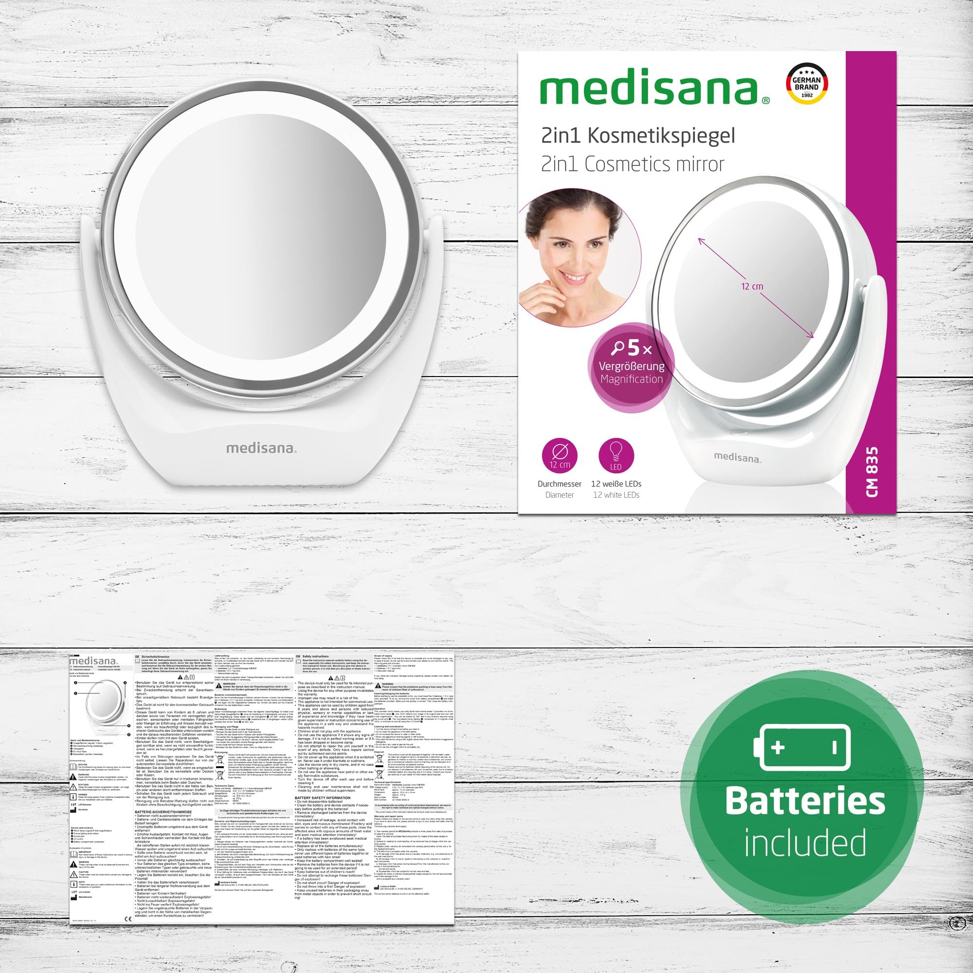 medisana-cm-835-kosmetikspiegel-mit-led-beleuchtung-tischspiegel-5-fach-vergr-er image 6