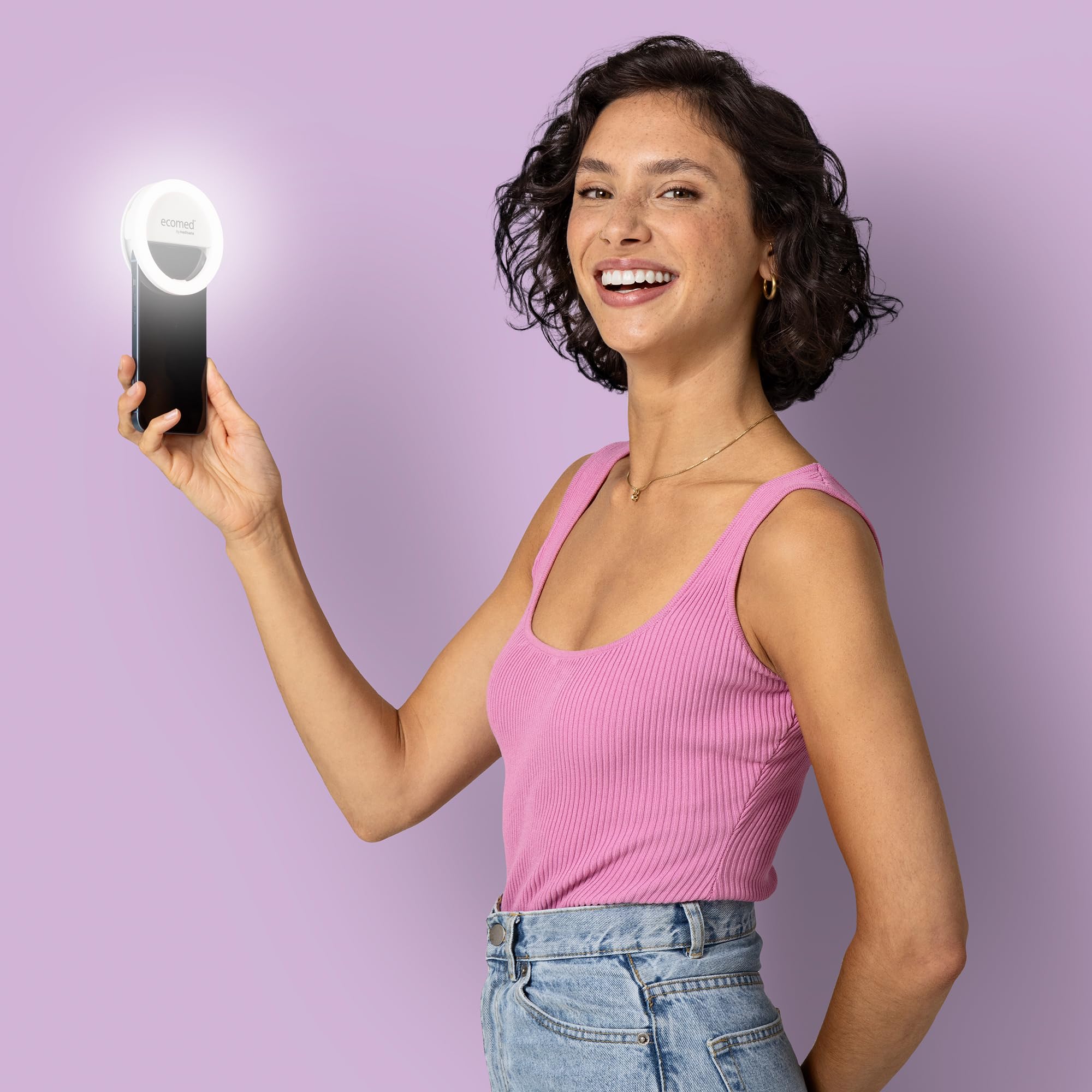 ecomed-by-medisana-cm-20e-selfiespiegel-mit-led-licht-kompakter-kosmetikspiegel- image 3