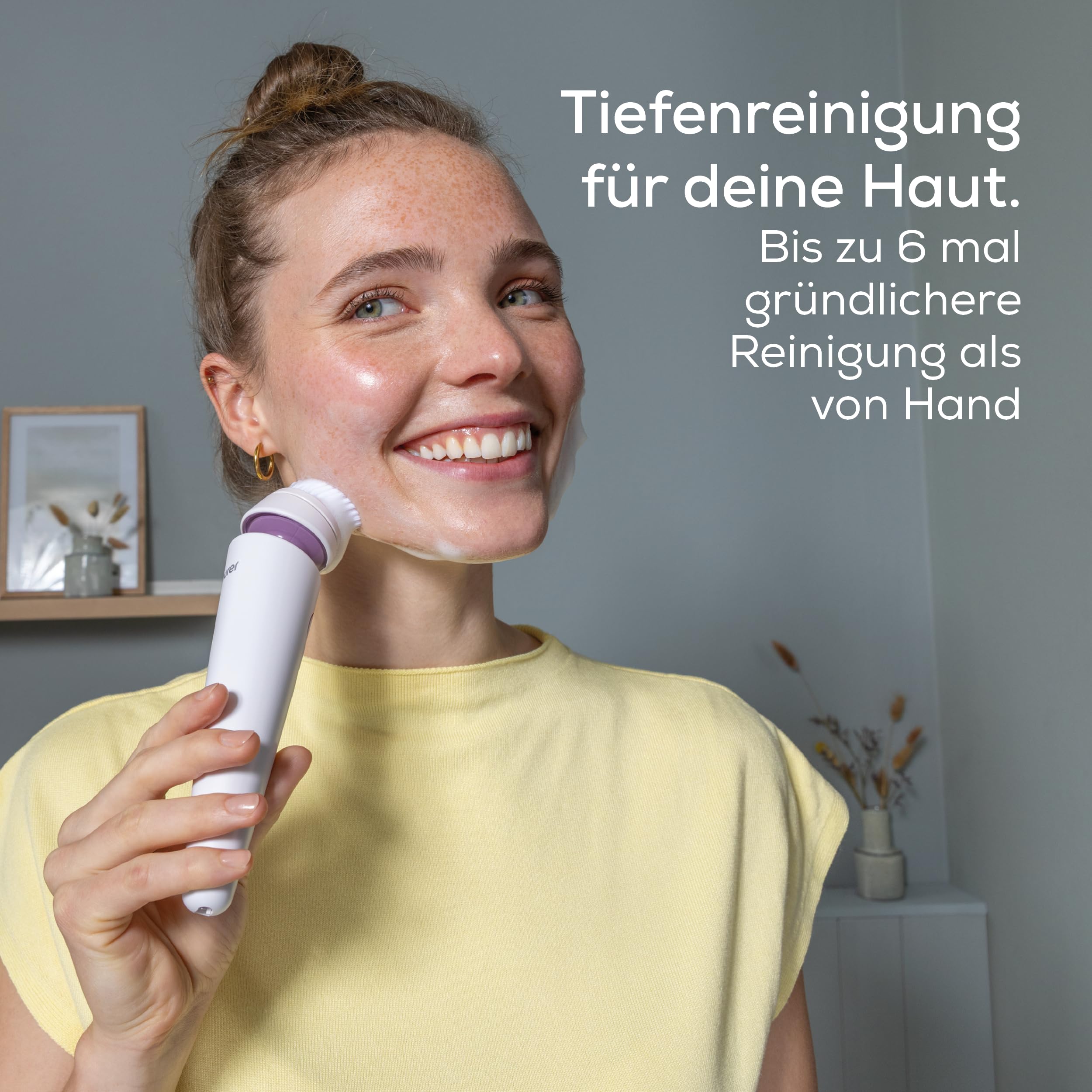 beurer-fc-95-elektrische-gesichtsb-rste-porenreinigung-mit-4-aufs-tzen-wasserfes image 2