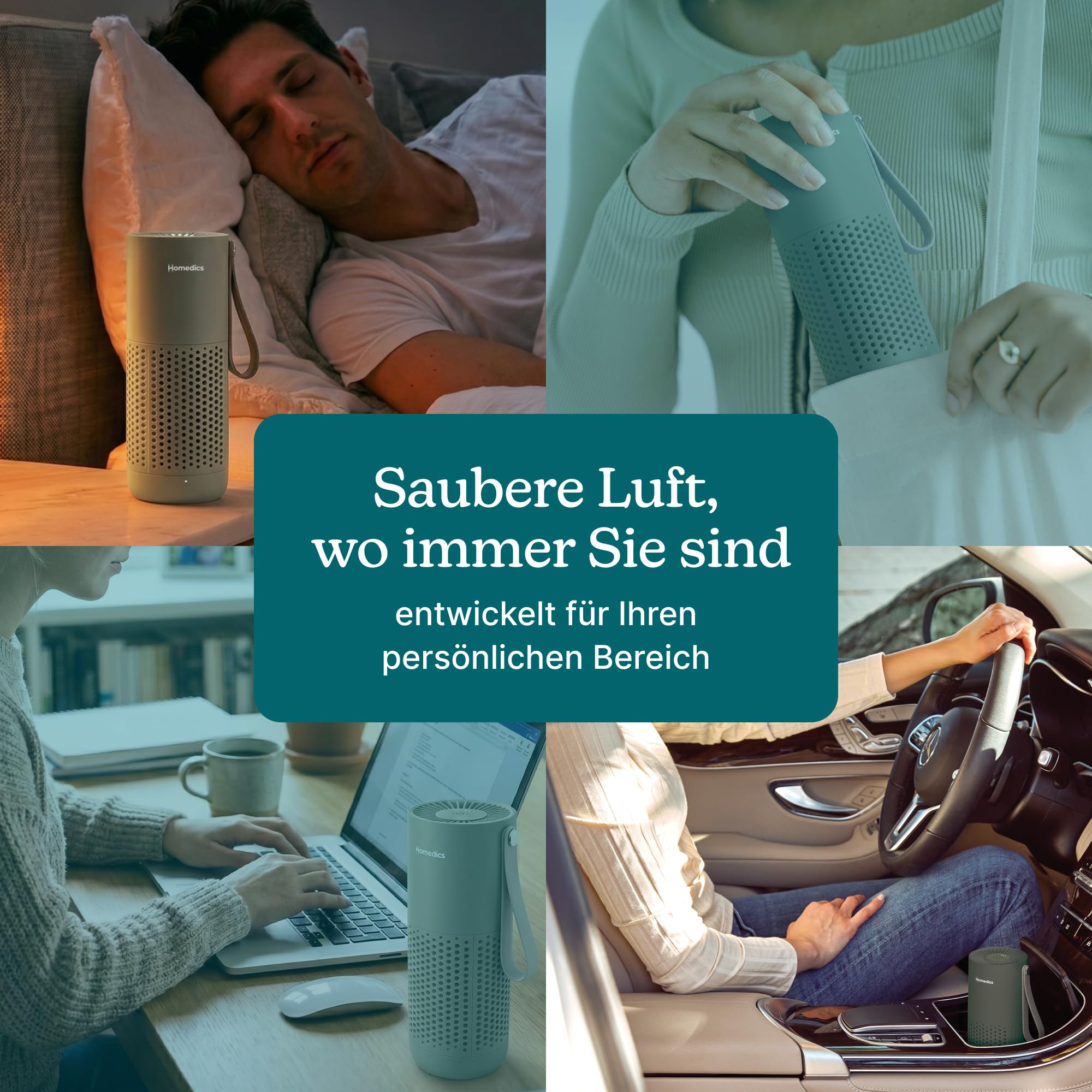 homedics-whisperpure-mini-tragbarer-luftreiniger-mit-hepa-typ-filter-und-8h-akku image 2