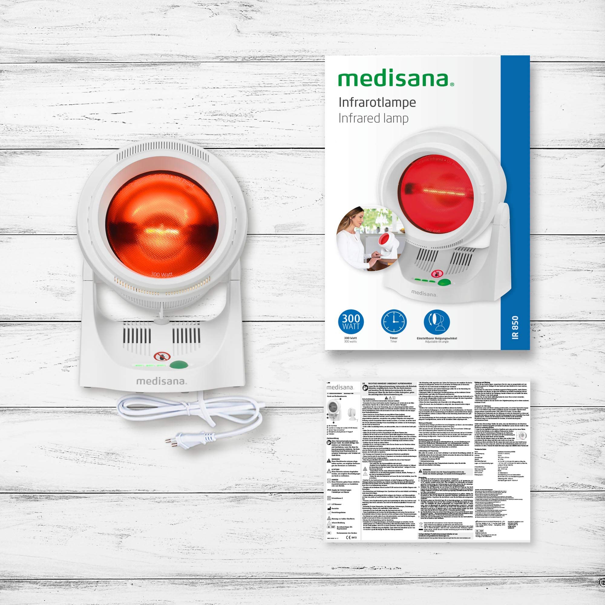 medisana-ir-850-infrarot-w-rmelampe-300-watt-mit-timer-und-uv-schutz image 5
