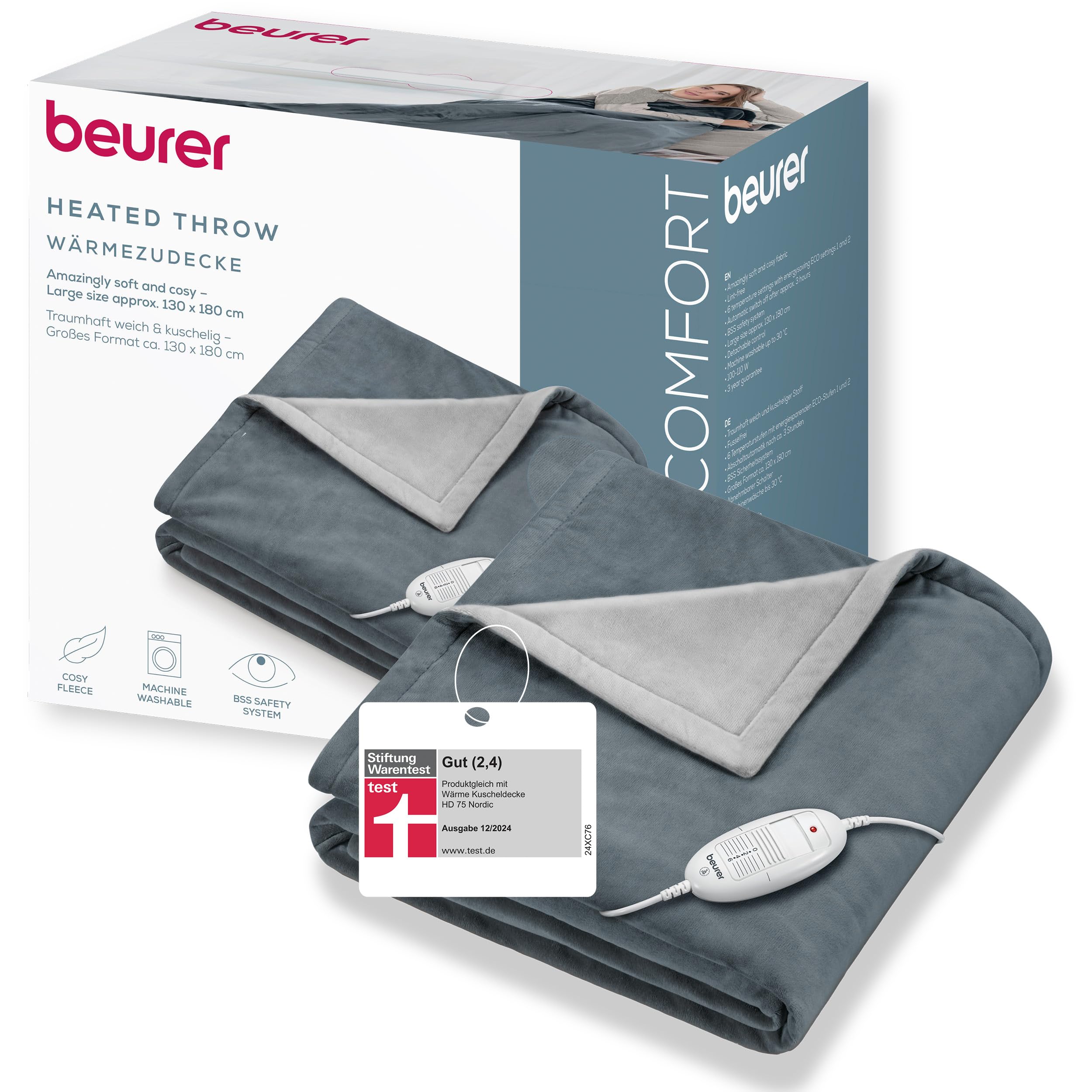 beurer-hd-75-dark-grey-heizdecke-elektrische-w-rmedecke-180x130-cm-6-temperaturs image 1
