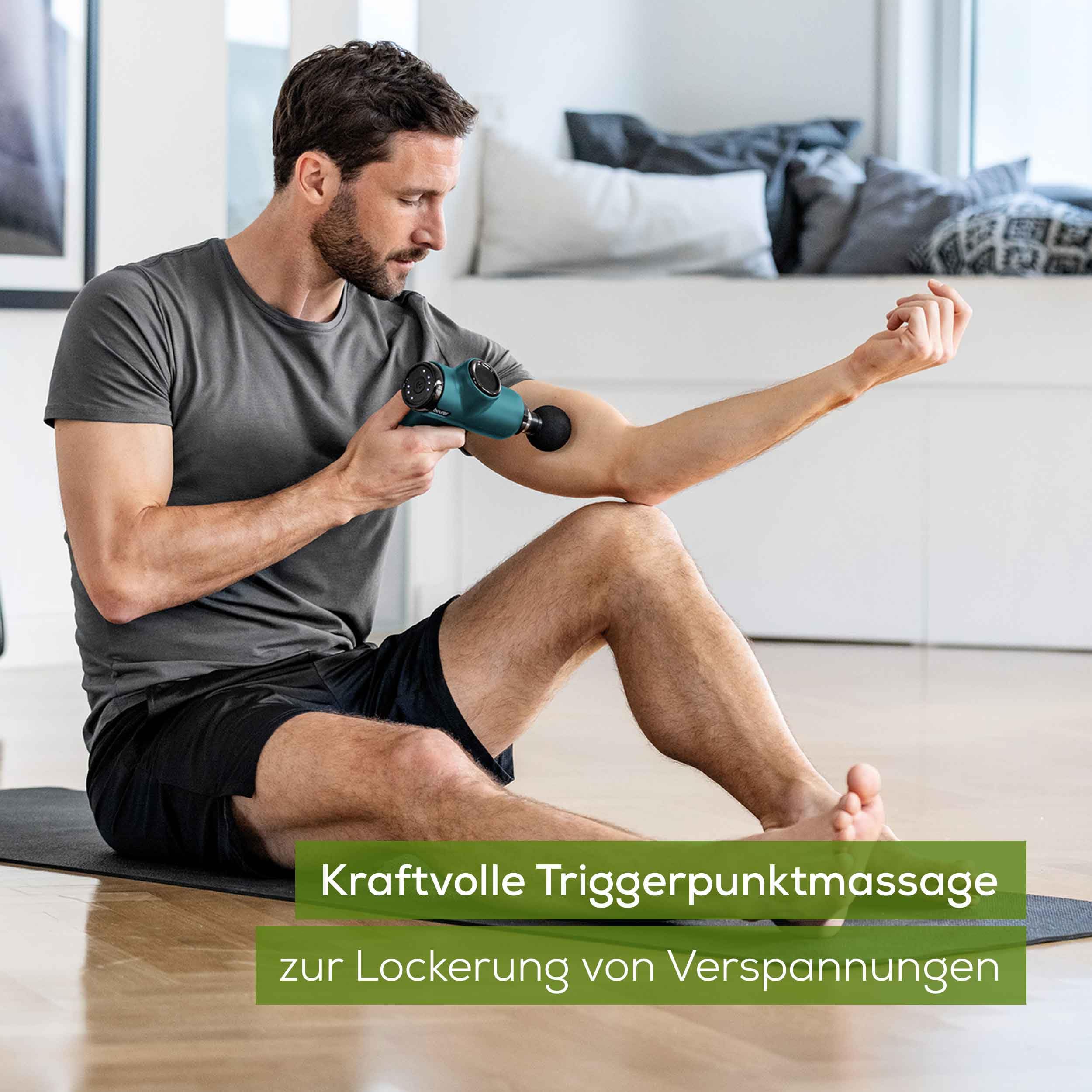 beurer-mg-99-massagepistole-kompakte-massage-gun-mit-4-aufs-tzen-5-intensit-tsst image 2