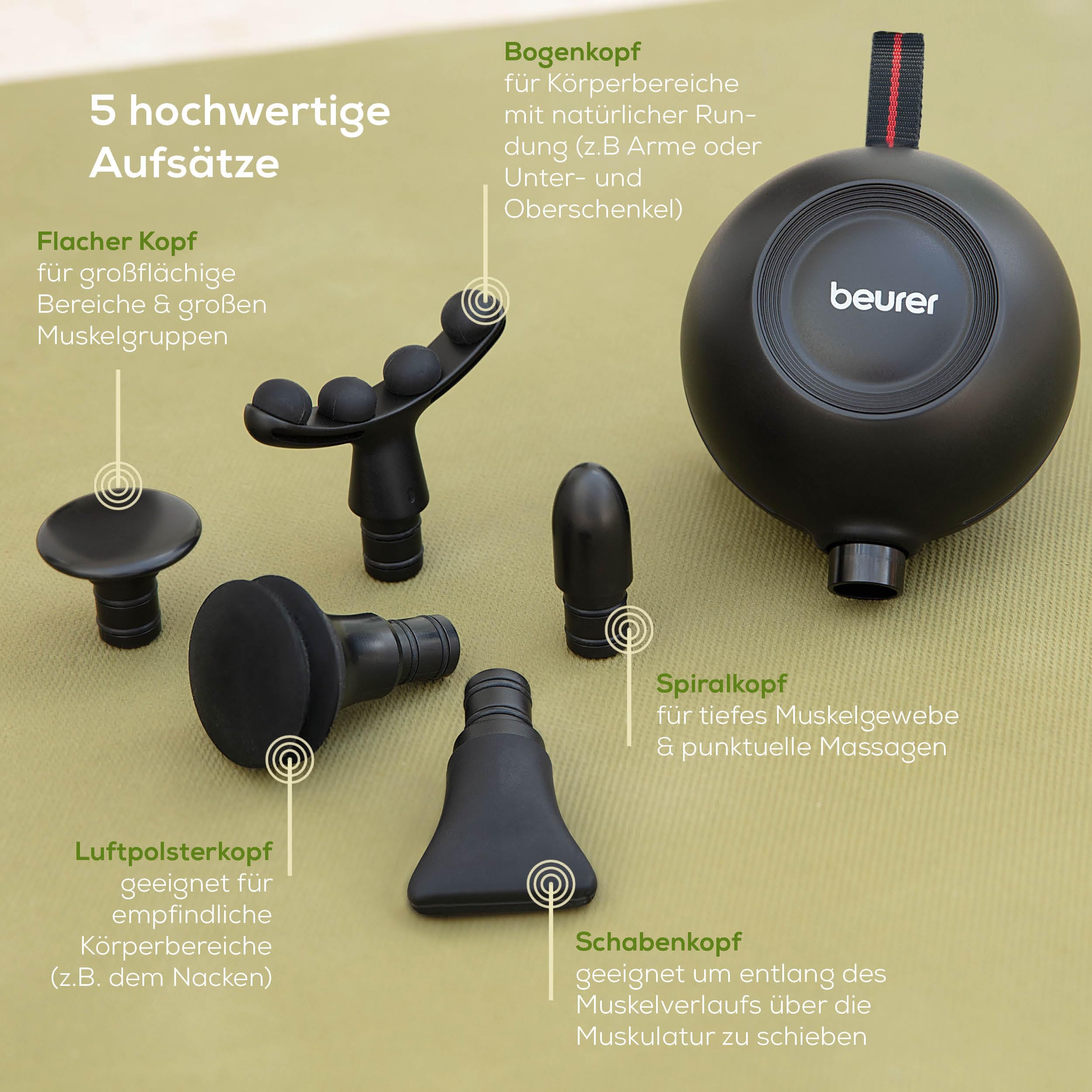 beurer-mg-101-sensorboost-massagepistole-mit-drucksensor-und-5-aufs-tzen image 5