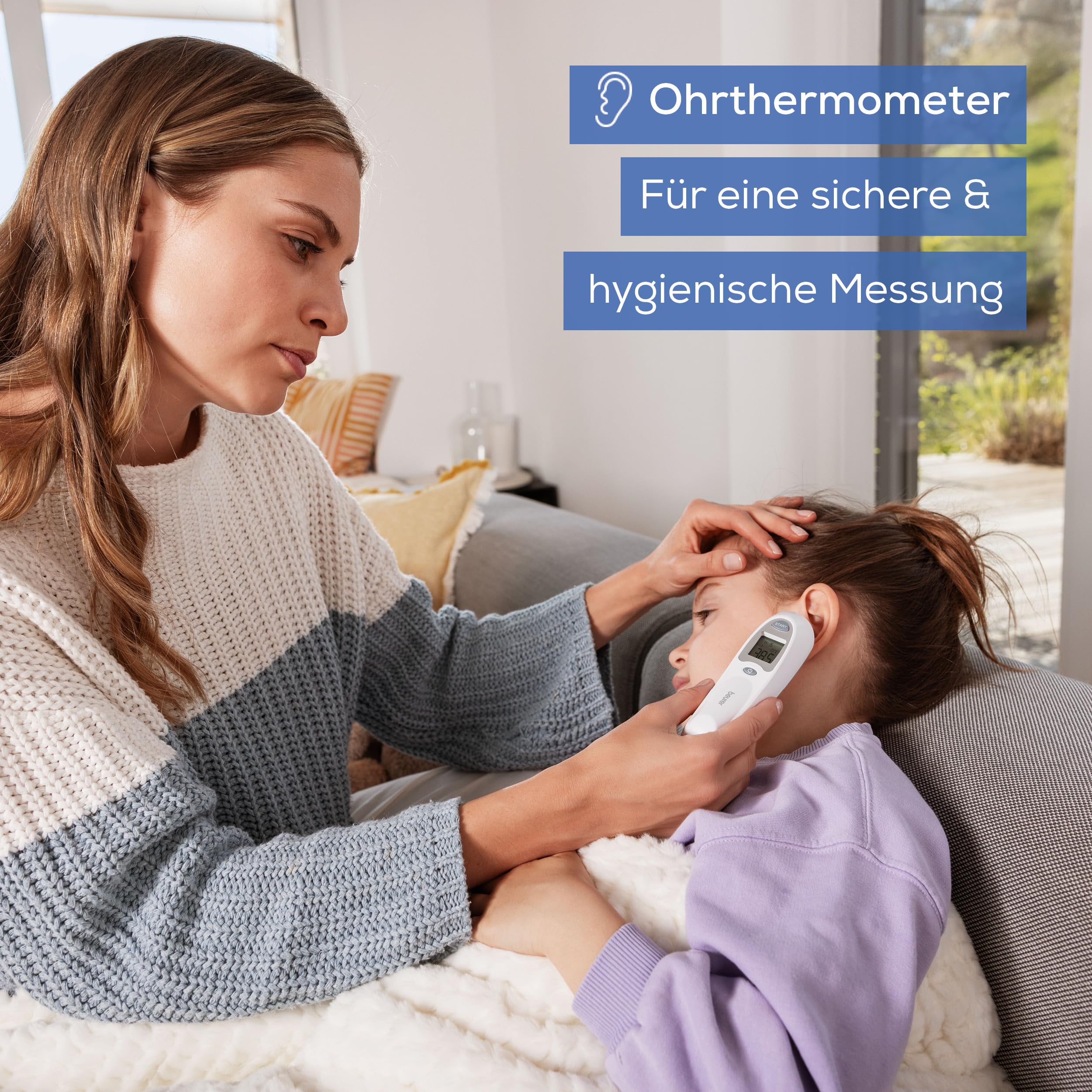 beurer-ft-58-ohrthermometer-mit-infrarot-messtechnik-und-fieberindikator-inkl-10 image 2
