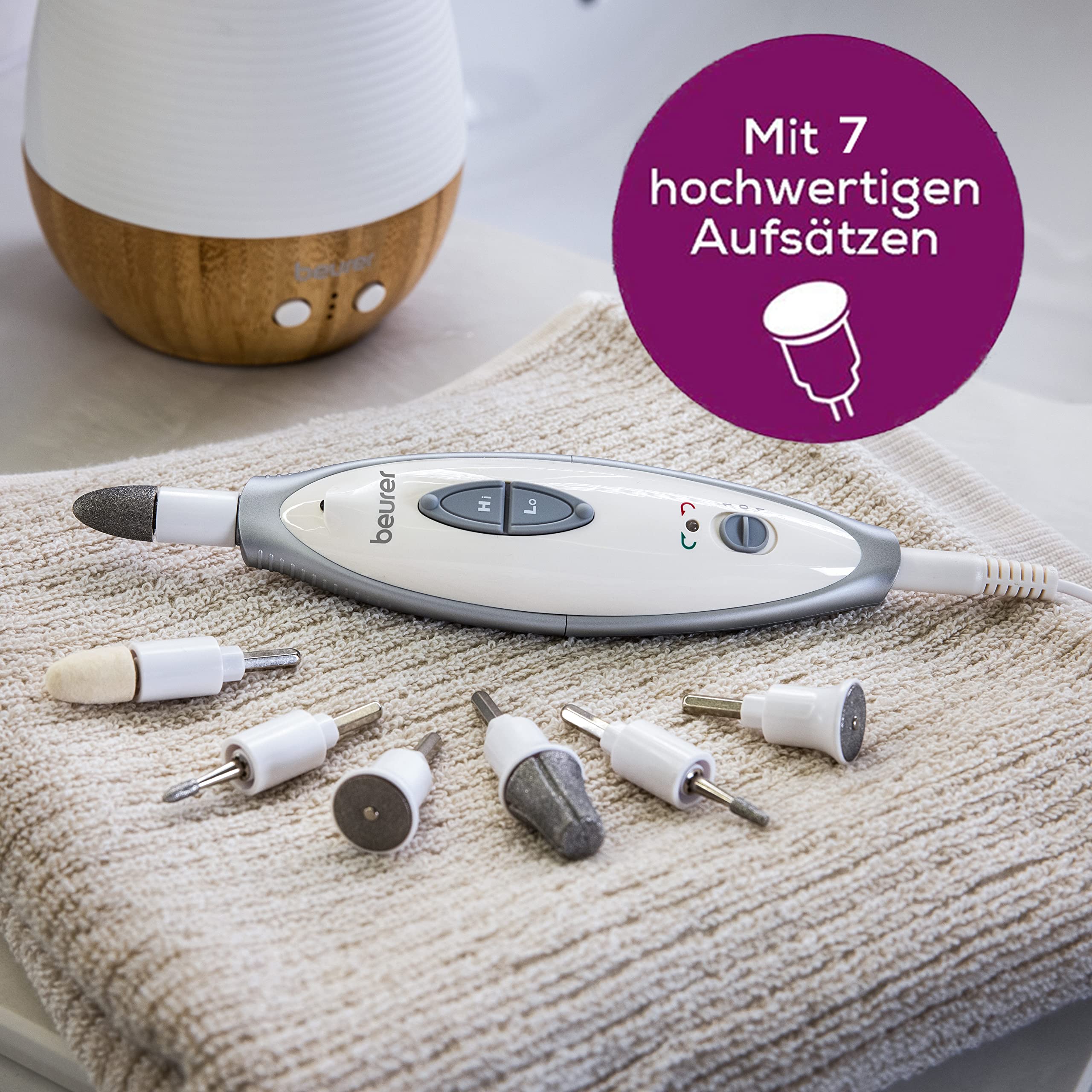 beurer-mp-41-manik-re-pedik-reset-elektrische-nagelfeile-mit-7-aufs-tzen-led-lic image 2